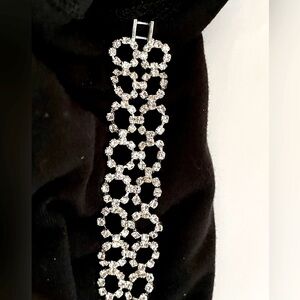 Crystal and sterling silver bracelet - David’s Bridal